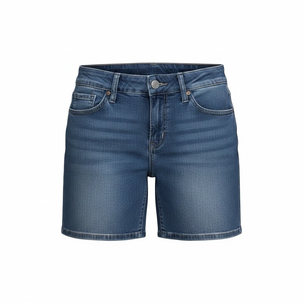 Riders by Lee Flat Front Shorts Womens 8M Blue Medium Wash Stretch 1RMWBW5